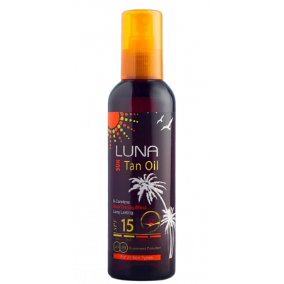 LUNA SUN TAN OIL SPF 15+ FOR ALL SKIN TYPES SPRAY 200 ML